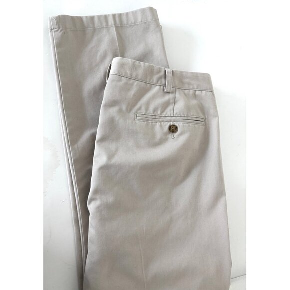 L.L. Bean Pants 34x29 Standard Fit Khaki Chino Casual Dress Preppy Quiet Luxury - Picture 2 of 13